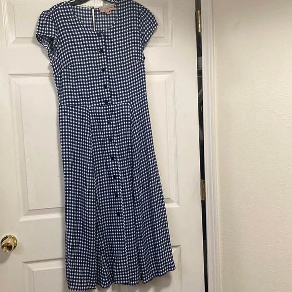 Philosophy Dresses & Skirts - Philosophy Blue Gingham Button-Down Dress Plaid Short Sleeve Sz S